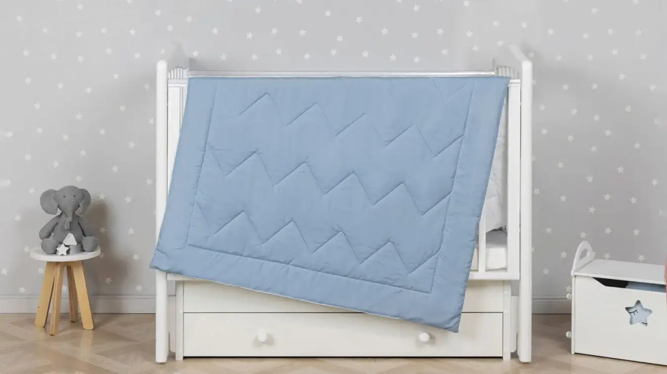 Одеяло - покрывало Yukko, цвет голубой картинка - 2 - большое изображение