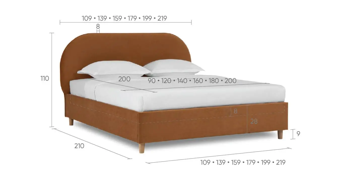 Мягкая кровать Dora с изголовьем (каретная стяжка) Askona фотография товара - 8 - большое изображение